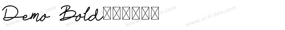 Demo Bold字体转换